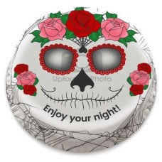 Sugar Skull Photo Cake (letterbox gift cake (serves 2-4))