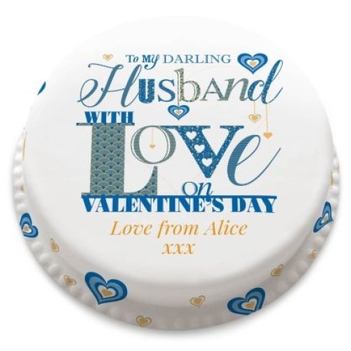 Husband Love Cake (letterbox gift cake (serves 2-4))