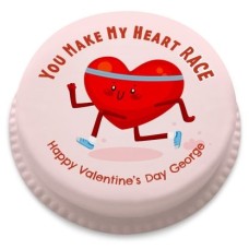 Racing Heart Cake (large cake (serves 40-55))