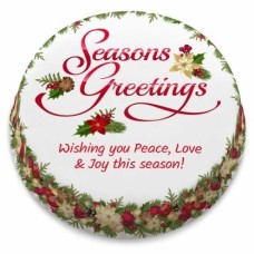 Holly Greetings Cake (letterbox gift cake (serves 2-4))