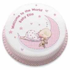 Baby Girl Moon Cake - Cancelled (Small Party Cake (Serves 10-12))
