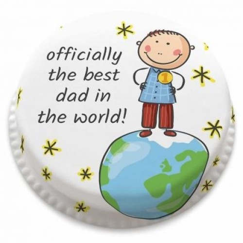 Official Best Dad Cake (letterbox gift cake (serves 2-4))