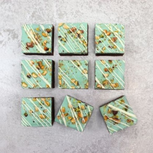 Blue Pistachio Brownies