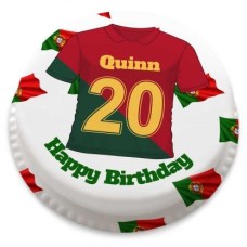 portugal fc themed cake (small party cake(serves 10-12))
