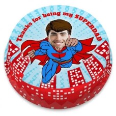 Super Dad Photo Cake (large cake (serves 40-55))