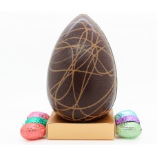 Dark Chocolate Drizzle Egg With Belgian Praline Eggs