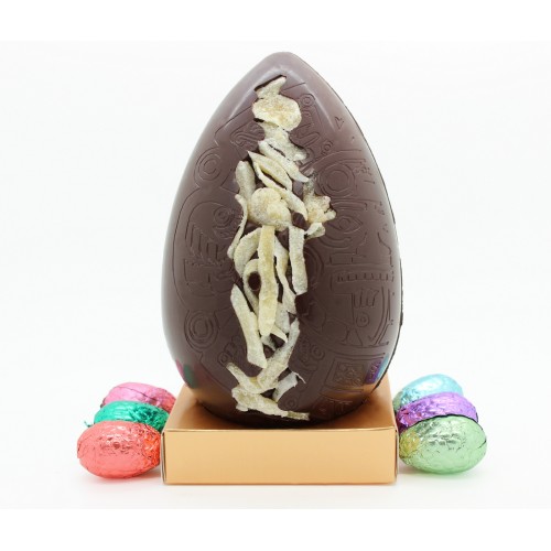 Luxury Chinese Ginger Dark Chocolate Egg With Belgian Praline Eggs