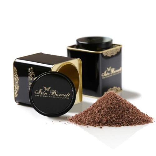 DECORATIVE TIN OF DARK HOT CHOCOLATE FLAKES