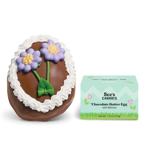 Chocolate Butter Egg with Walnuts