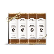Dark Chocolate Candy Bars (Pack of 4)