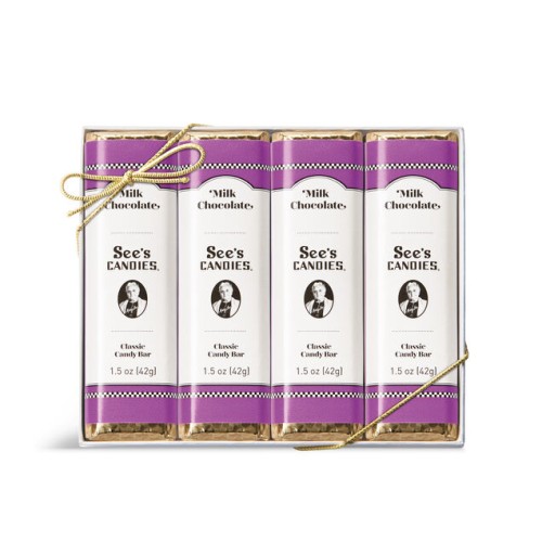 Milk Chocolate Candy Bars (Pack of 4)