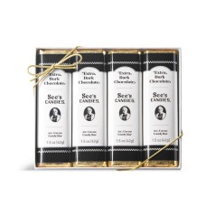 Extra Dark Chocolate Candy Bars (Pack of 4)