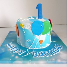 Birthday Balloons Cake (Eight inch)
