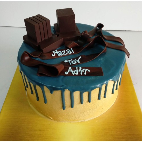 Blue Drip Tefillin Cake (Eight inch)