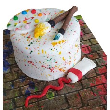 Artist Palette Cake (Eight inch)
