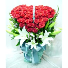 Love basket-15(100 roses)