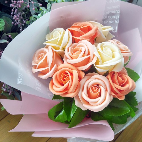 Artificial Flower, Soap Rose Petal - 34