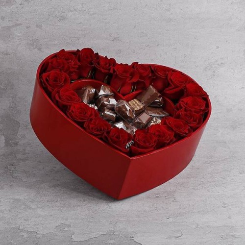 Heart Red Roses (1 Kg)