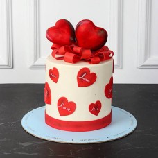 Two Hearts Cake