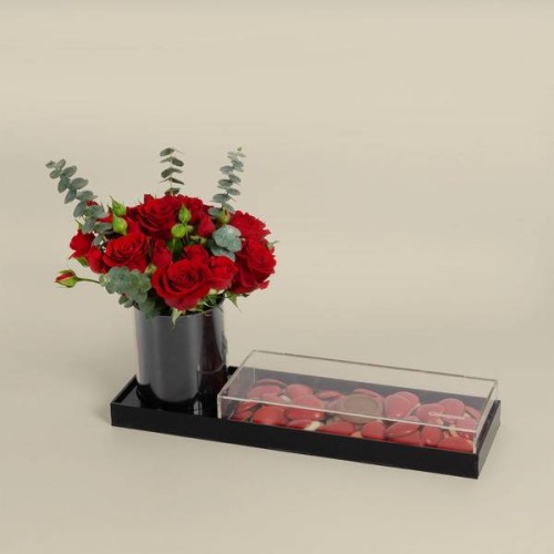 Love Birds Tray Rose