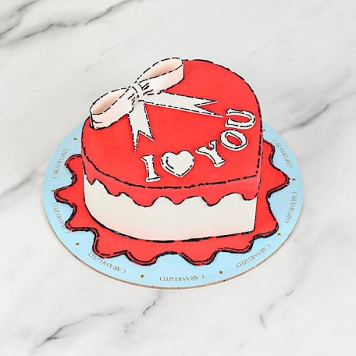 Heart Comic Cake