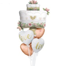 Two Hearts Love Cake