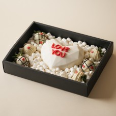 White Heart Cake