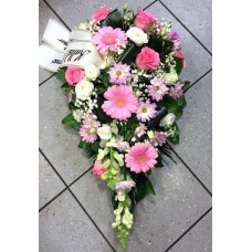 Funeral arrangement: rose roses and germin