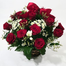 Basket of Red Roses (Classic)