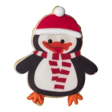 Penguin Fondant Icing Cookie