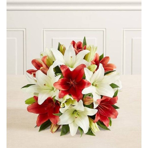 Holiday Lily Bouquet (7 Stems, Bouquet Only)
