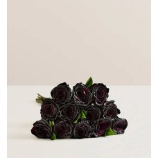 Midnight Romance Black Roses (12 Stems, Bouquet Only)
