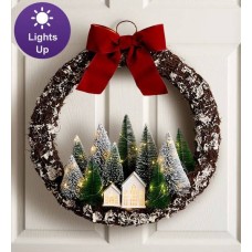 Winter Wonderland Village Wreath - 22