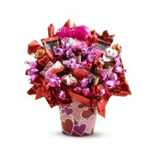 Romantic In Red Gourmet Chocolate Candy Bouquet (Large)