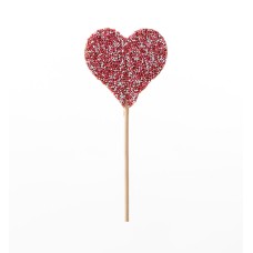 Chocolate heart on a stick
