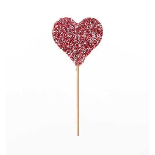 Chocolate heart on a stick