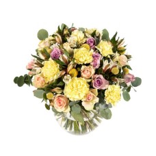 Spring Rose Bouquet In Pastel Colors