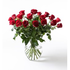 20 long-stemmed red roses