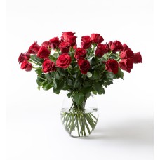 30 long-stemmed red roses