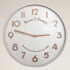 Personalised 36cm Wooden Wall Clock