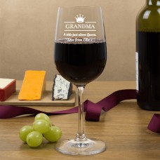 Personalised Crown Wine Glasses
