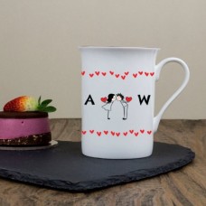 Loved-Up Couples Personalised Bone China Mug