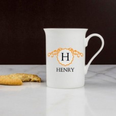 Traditional Crest Personalised Bone China Mug
