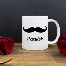 Personalised Ceramic Mug - Moustache For Him
