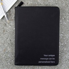 Any Message Black Personalised Compendium
