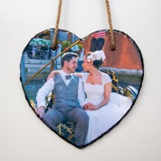 Hanging Heart Photo Slate
