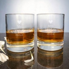 Mr & Mrs Whisky Tumbler Pair