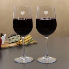 Our Hearts Combined Wine Glasses