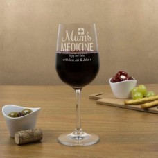 Mum's Medicine Wine Glasses