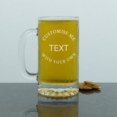 Customised Glass Beer Mug 500ml